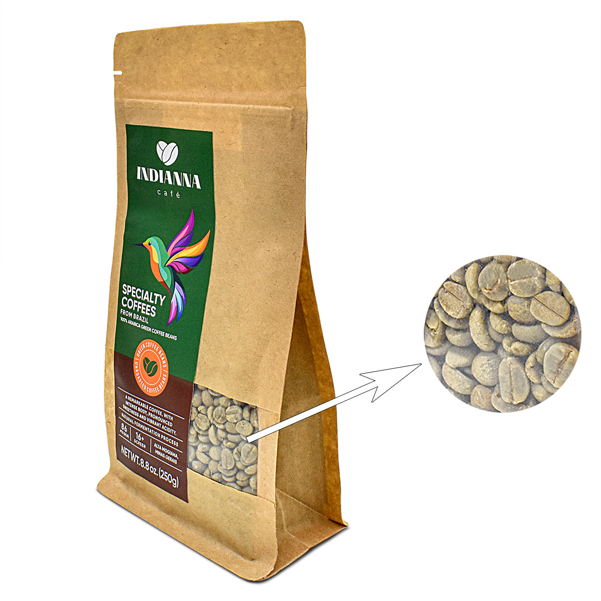 Premium Unroasted Green Coffee Beans - Specialty Grade from Brazil - Beija-Flor Line