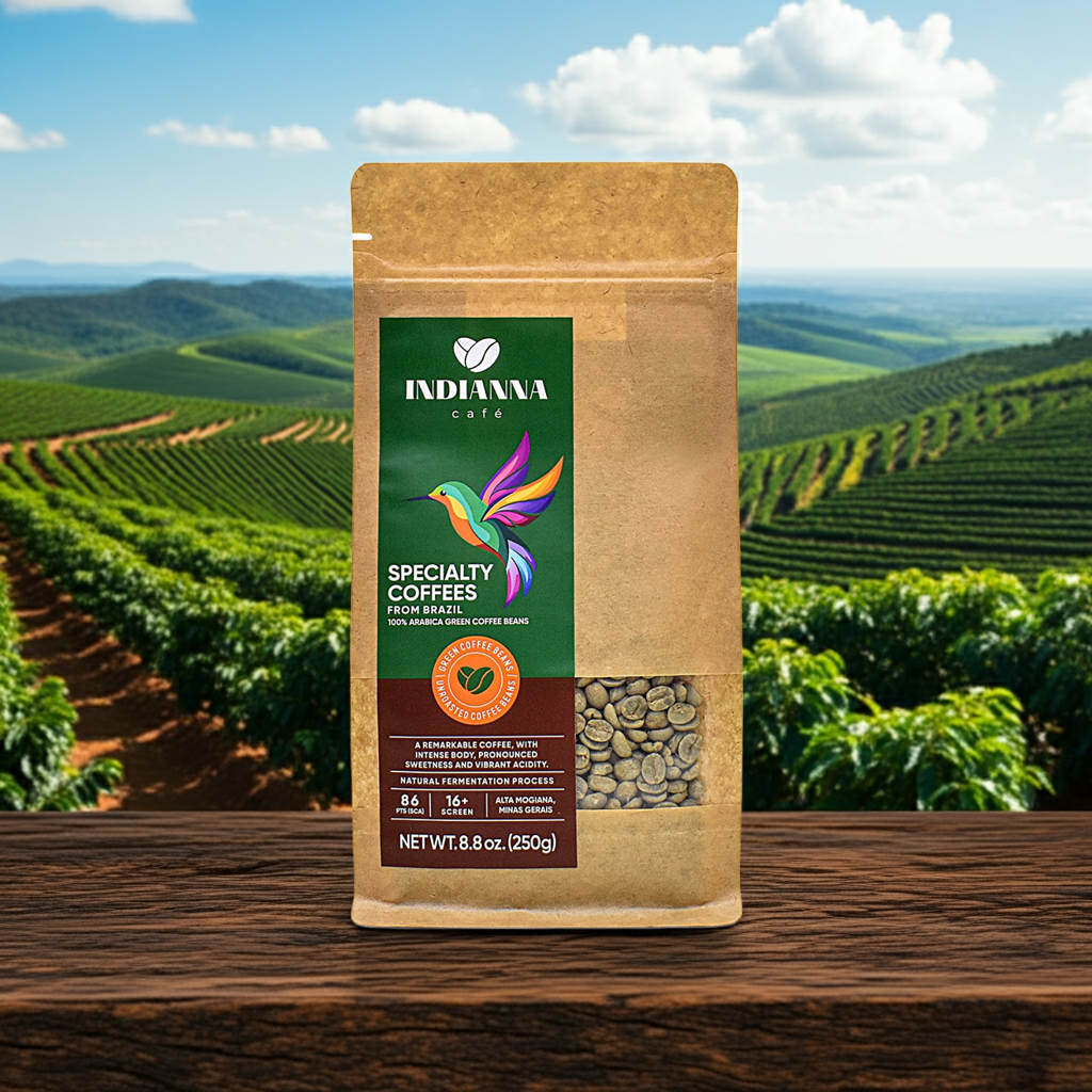 Premium Unroasted Green Coffee Beans - Specialty Grade from Brazil - Beija-Flor Line